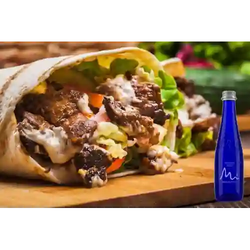 Combo Shawarma Tradicional + Manatial Sin Gas 300ML