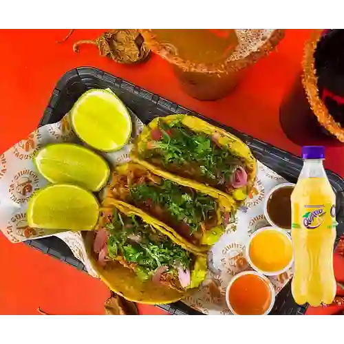 Combo Taco con Cochinita Pig + Quatro Original 400ML