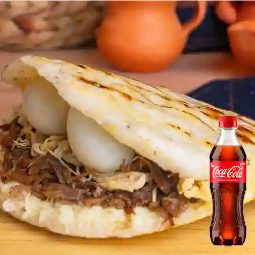 Combo Arepa Mixta 2 + Coca Cola Original 400 ml