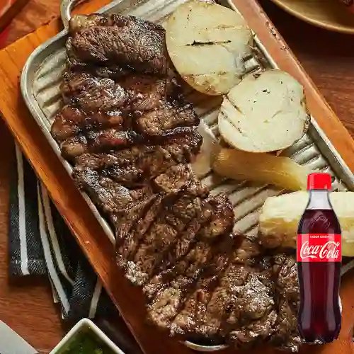 Combo Res Al Carbón + Coca-Cola Sabor Original 400 ml