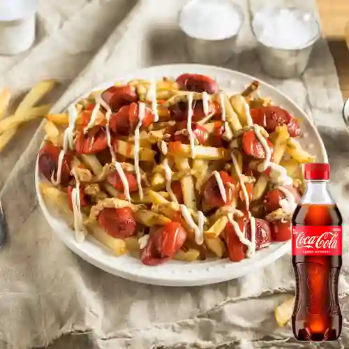 Combo Salchipapa Suiza Especial +Cocacola Orig 400ml