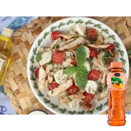 Caprese Tornillos Pasta&Pollo +Fuzetea Durazno 400ml