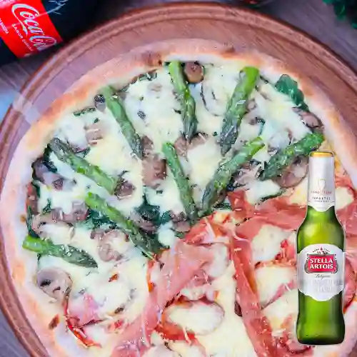 Combo Crea Tu Pizza + Cerveza Stella Artois Bot. 330ml