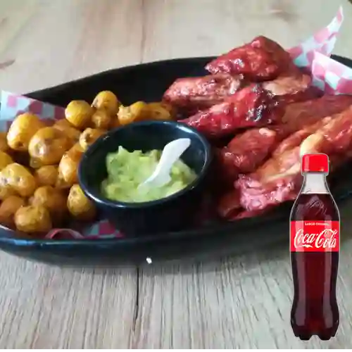 Combo Costillas Bbq + Coca-Cola Sabor Original 400 ml