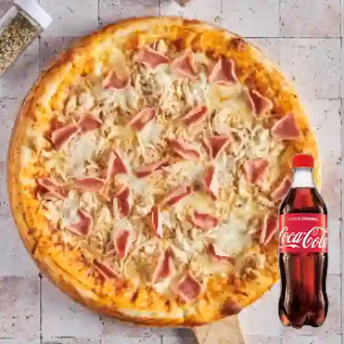 Combo Pizza Pollo&Jamon +Cocacola Orig 500ml