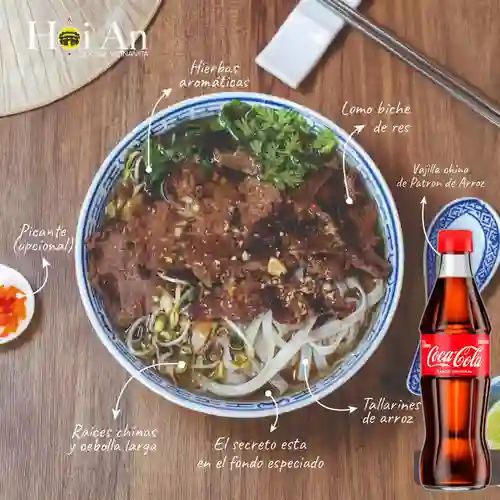 Combo Sopa Pho + Coca Cola Original 300ML