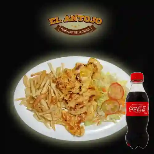 Pechuga de Pollo +Gaseosa Cocacola 250ml Plastico