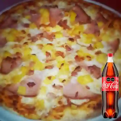 Combo Hawaiana de 33cm,8 Porc. + Cocacola Orig 1.5l