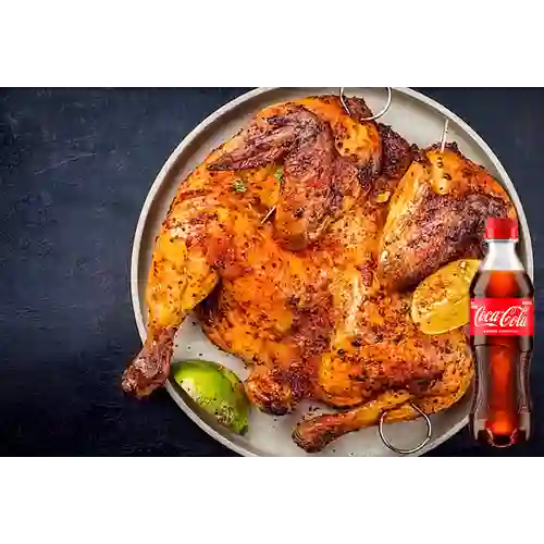 Combo Medio Pollo Asado + Coca Cola Original 400 ml