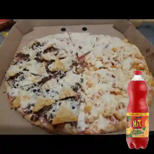 Combo Pizza Grande + Hit Frutas Tropicales 1.5 l