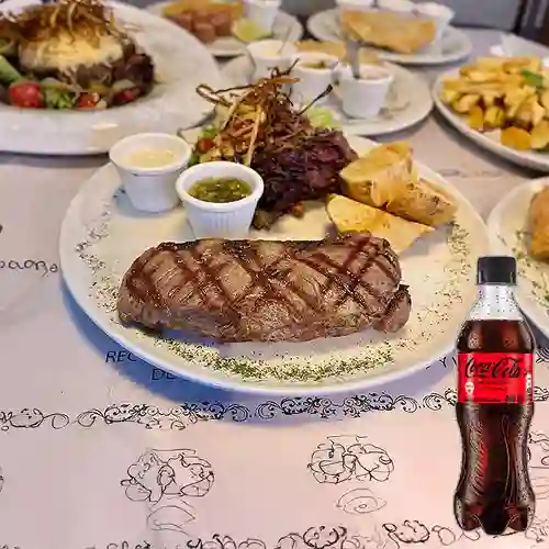 Combo Churrasco 250 Gr + Coca Cola Sin Azúcar 400 ml