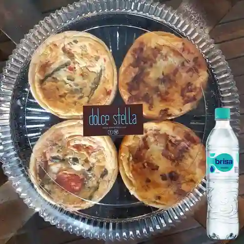 Combo Quiche Individual Tocineta + Brisa Sin Gas 600ML