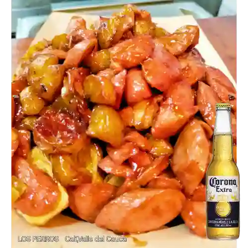 Combo Salchi Bbq Personal + Cerveza Corona Bot. 355ml
