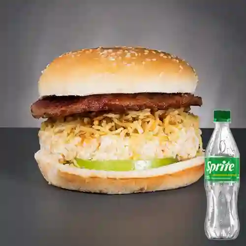 Combo Hamburguesa Solo Tocineta +Sprite Orig 400ml