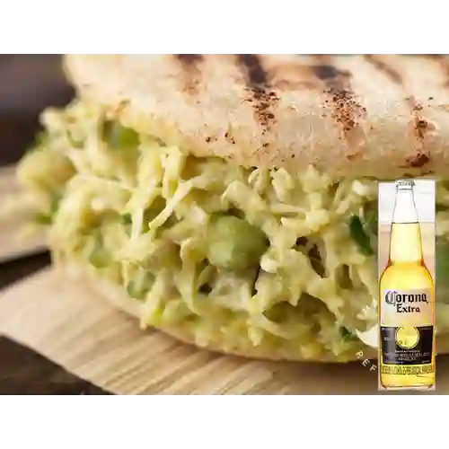 Combo Arepa Reina Pepiada + Corona 330 ml
