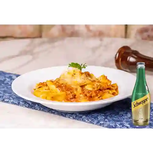 Combo Pappardelle Bolognese + Schweppes Ginger Ale 300ML