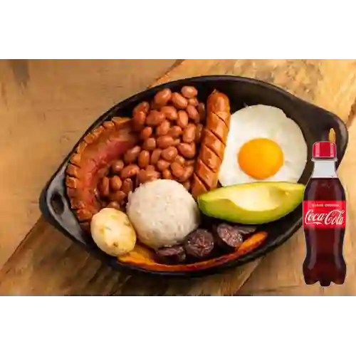 Combo Bandeja Paisa + Coca-Cola Sabor Original 250 ml