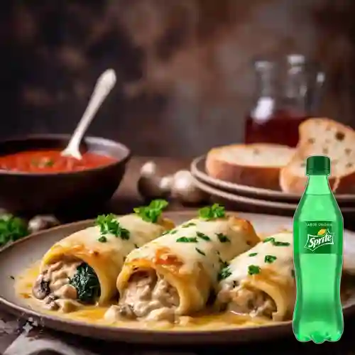 Combo Canelones de Pollo + Sprite Original 400ml