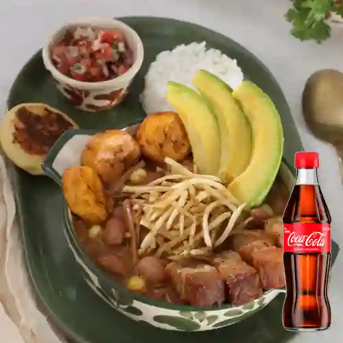 Combo Cazuela Frijol Paisa Entera +Cocacola Orig 300ML