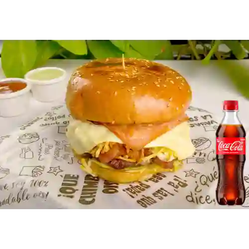 Combo Hamburguesa Res Sencilla +Cocacola Orig 400ml