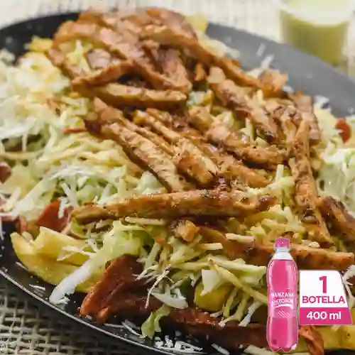 Combo Salchipapa de Pollo + Postobón Manzana 400 ml