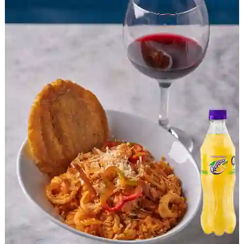 Combo Arroz Mar Peruano de Mariscos +Quatro Orig 400ML