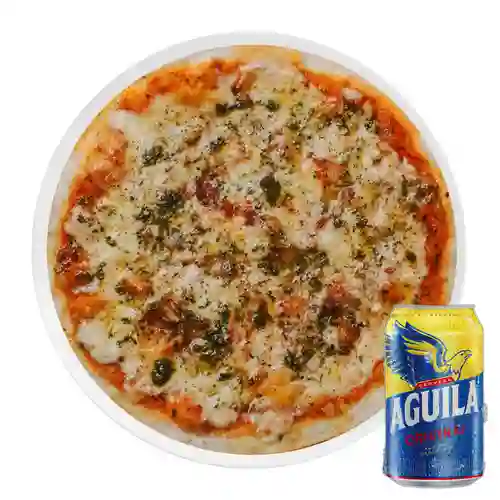 Combo Pizza Margarita + Aguila Orig Lta 330ml