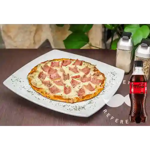 Combo Pizza de Jamón Personal +Cocacola S/az 400ml
