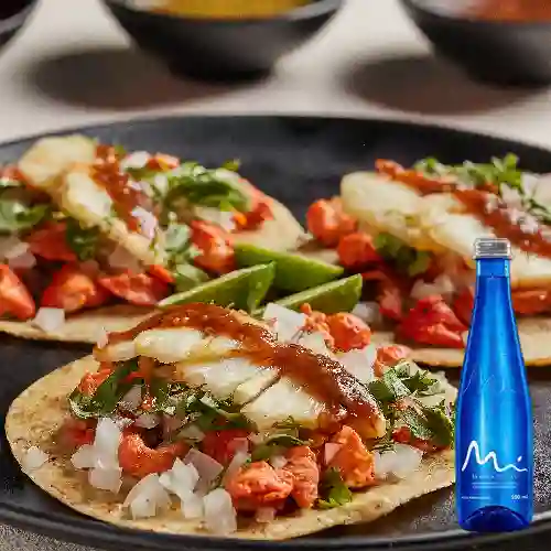 Combo Taco de Pollo Al Pastor +Manantial S/gas 500ml.