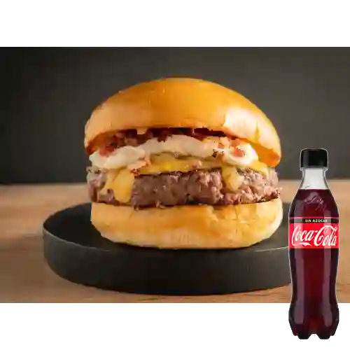 Combo Hamburguesa Doble Sandiego +Cocacola S/az 500ml