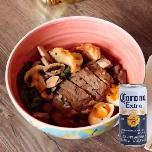Combo Ramen de Bife de Res + Cerveza Corona Lata