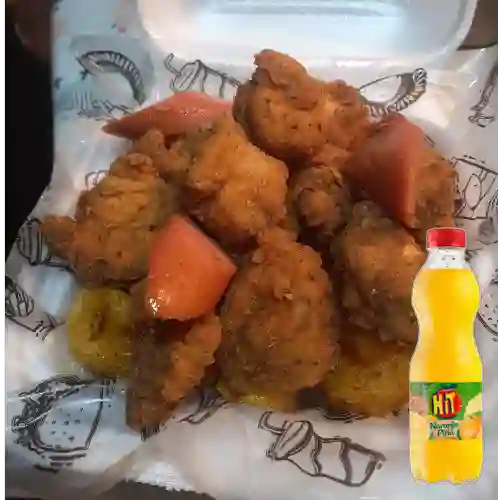 Combo Palomitas de Pollo + Hit Naranja 500 ml