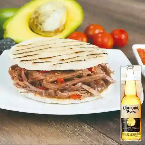 Combo Arepa Despelucada + Corona 330 ml