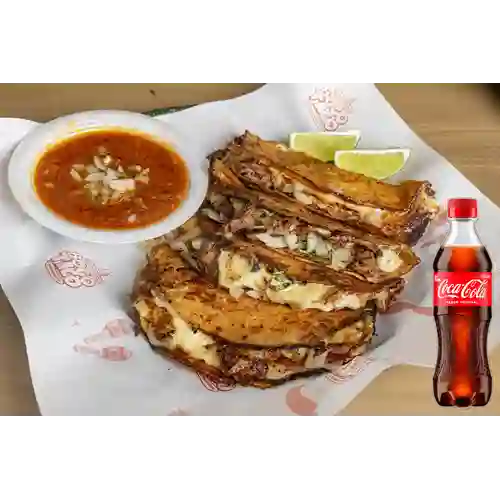 Combo Quesabirria X3 + Coca Cola Original 400 ml