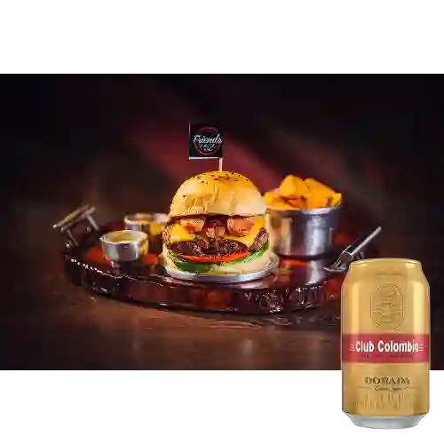 Combo Hamburguesa Santo Chorizo + Club Col. Dorada 330ml