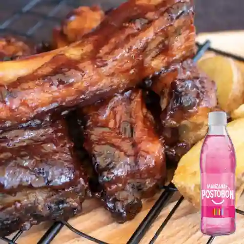Combo Costillas Pampa 500gr + Postobón Manzana 300ml