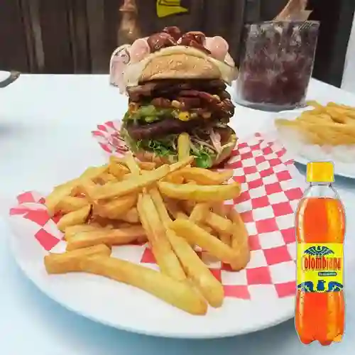 Combo Hamburguesa Ranchera + Colombiana 250 ml