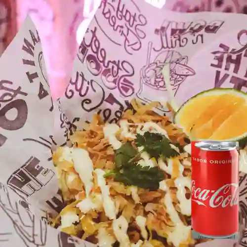 Combo Desgranado de Pollo Ahumado + Coca Cola 235ml