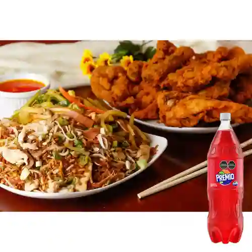 Caja Combinada de Arroz+chopsuey&Pollo +Premio 1.5l