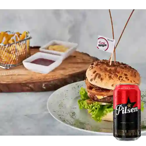 Combo Classic Burger + Papas a la Francesa + Pilsen 330ml