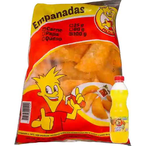 Empanada Antioqueña Cong 100g 15ud +Hit Piña Naranja 500ml