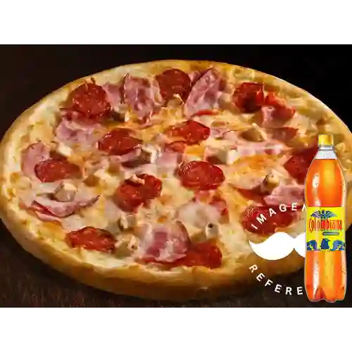 Combo Pizza Carnes Familiar + Colombiana 1.5 l