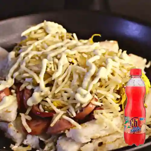 Picada de Arepa 3 Carnes +Hit Frutas Tropicales 500ml