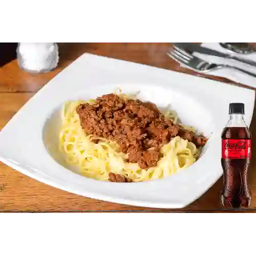 Combo Espaguetis Boloñesa +Cocacola S/az 400ml