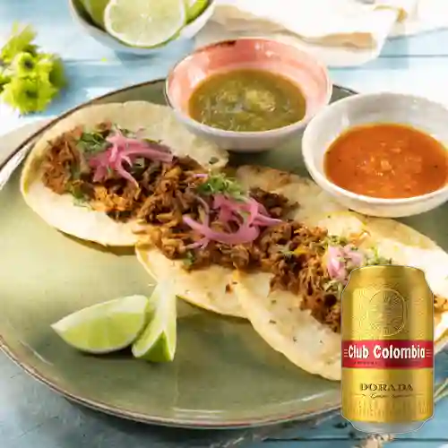 Combo Cochinita Pibil + Club Colombia Dorada 355 ml