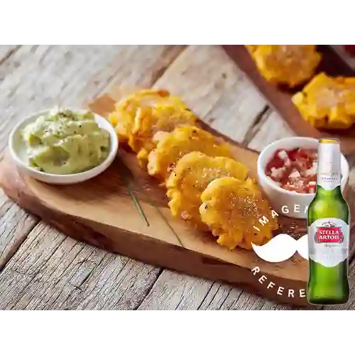 Combo Patacones + Cerveza Stella Artois Bot. 330ml