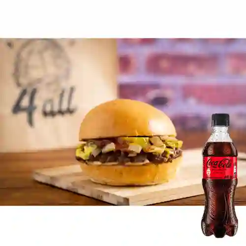 Combo Smash Cheeseburger + Coca Cola Sin Azúcar 400 ml
