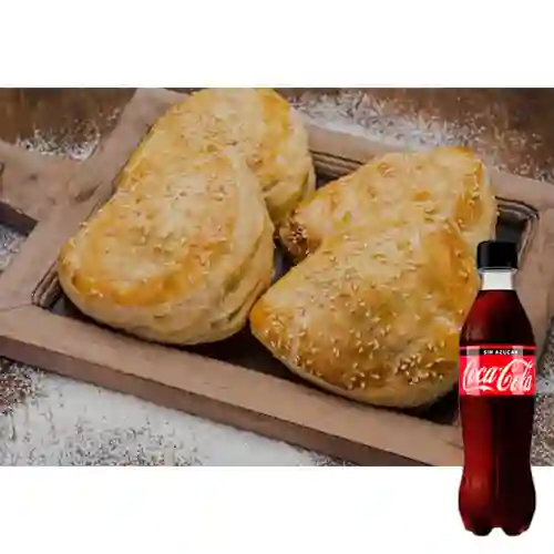 Pastel de Hojaldre Pollo/Carne +Cocacola S/az 350ml
