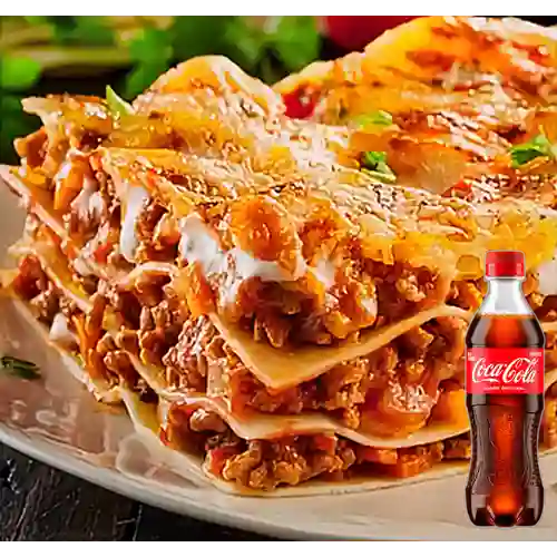 Combo Lasagna Mixta Pequeña +Cocacola Orig 400ml