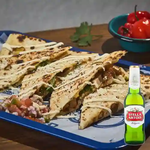 Combo Quesadilla + Stella Artois 350 ml